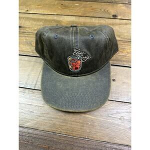 Elijah Craig Bourbon Whiskey Strap Back Hat Cap Men’s Brown Leather Look OS New